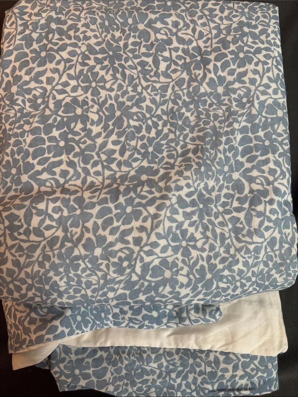 NEW Threshold Light Blue Floral Cotton duvet cover with pillowcase